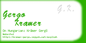gergo kramer business card
